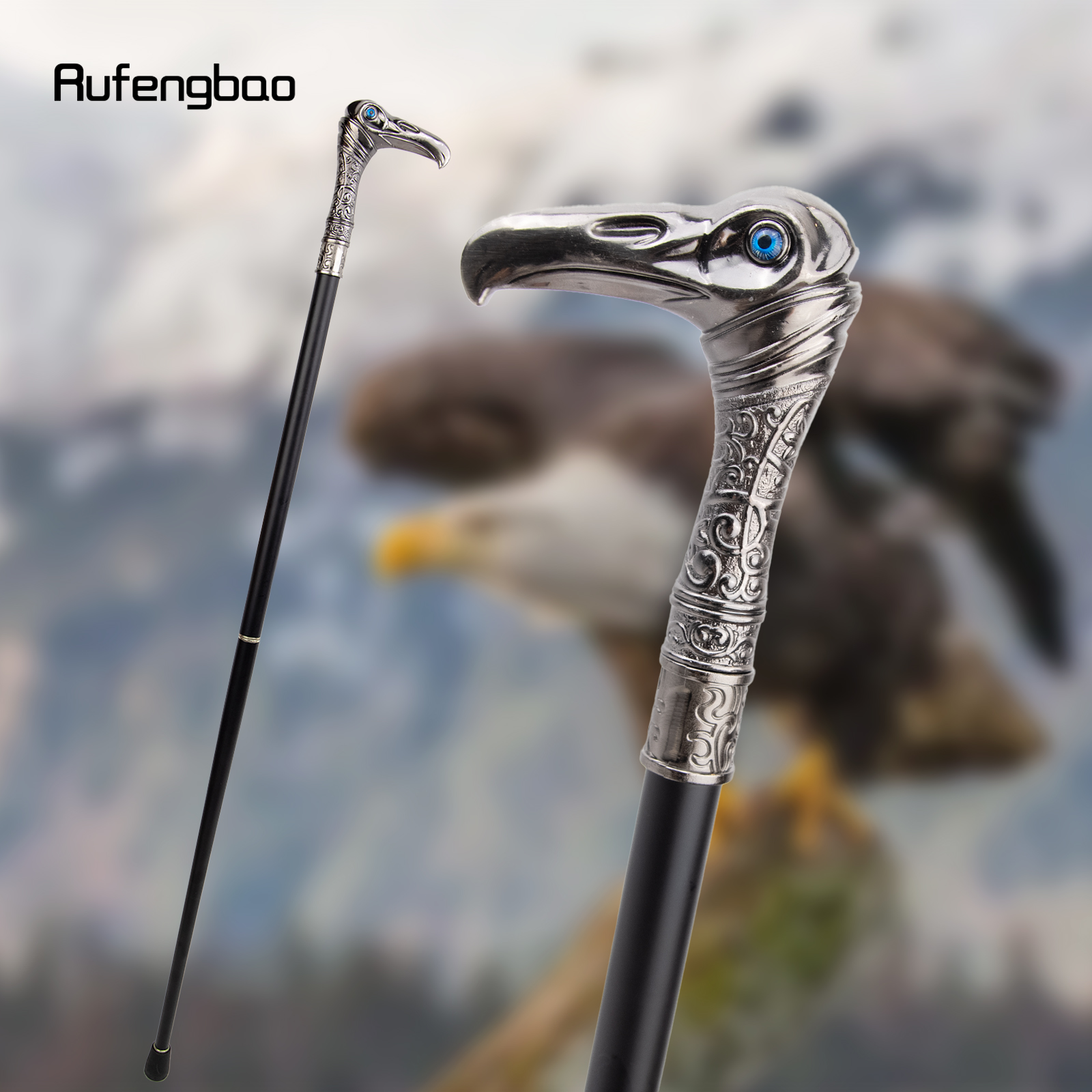 Eagle Head Luxury Walking Stick Vintage Alloy Crosier Decorative Cane For  Cosplay And Unique Mens Accessories 93cm From Mang05, $23.56