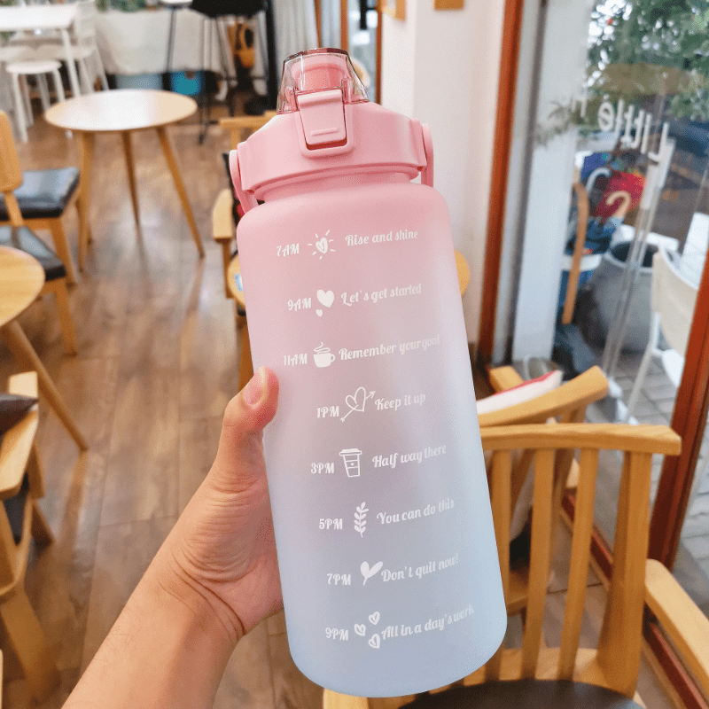 Airplane Travel Essential: Spill-proof Water Bottle With Straw - Temu