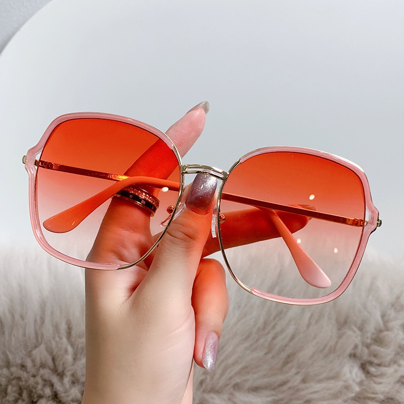Oversized Round Metal Frame Sunglasses Trendy Women\'s Shades - Temu