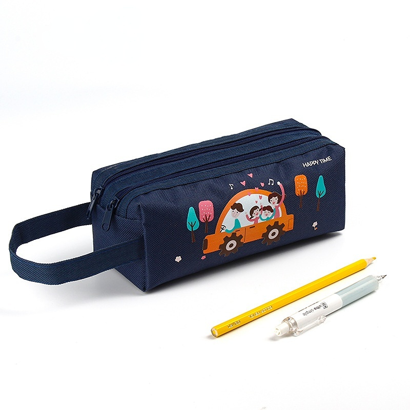 Multifunctional Oxford Cloth Pencil Case, Boys Visually-appealing  Double-layer Large-capacity Stationery Bag, Pencil Case - Temu