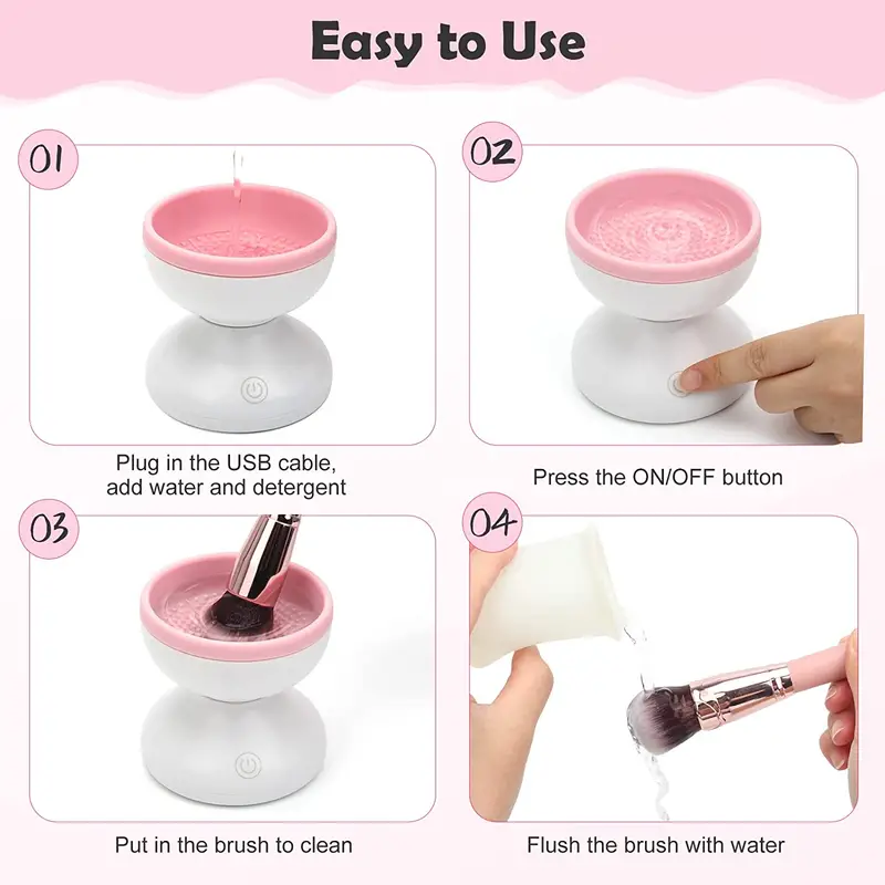 electric makeup brush cleaner for all size automatic rotating machine makeup brush cleaner makeup brush cleaner 5