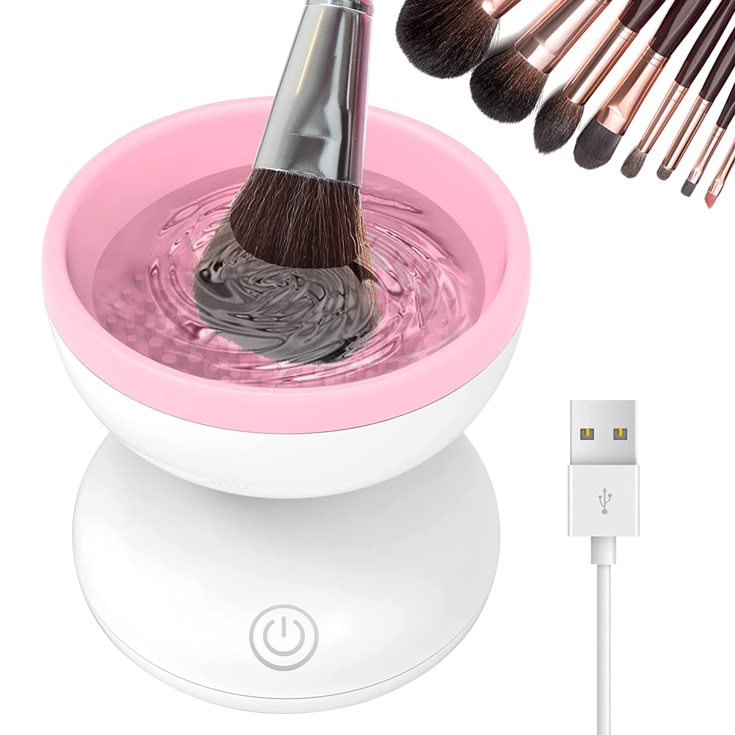 Battery-operated Electric Makeup Brush Cleaner And Dryer Set With 8 Collars  - Quickly And Thoroughly Cleans Non-soluble Makeup - Perfect Gift For  Beauty Enthusiasts! - Temu United Arab Emirates