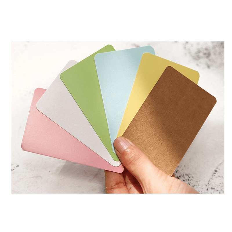 Tupalizy 100pcs Small Blank Paper Message Note Business Cards Double-Sided Mini Greeting Place Name Vocabulary Word Flash Cards Graffiti Scrapbookings