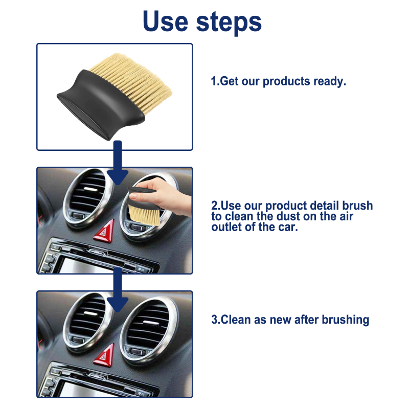 Car Interior Cleaning Soft Brush Cleaning Tool Dashboard Air Outlet Gap  Dust Removal for Home Office Detailing Auto Maintenance
