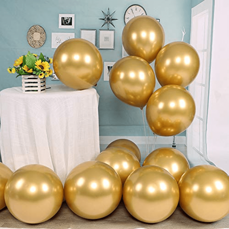 Globos metalizados Cumpleaños, 50 piezas Globos de helio brillantes, Globos  de látex Globos de fiesta Globos metálicos para decoraciones de
