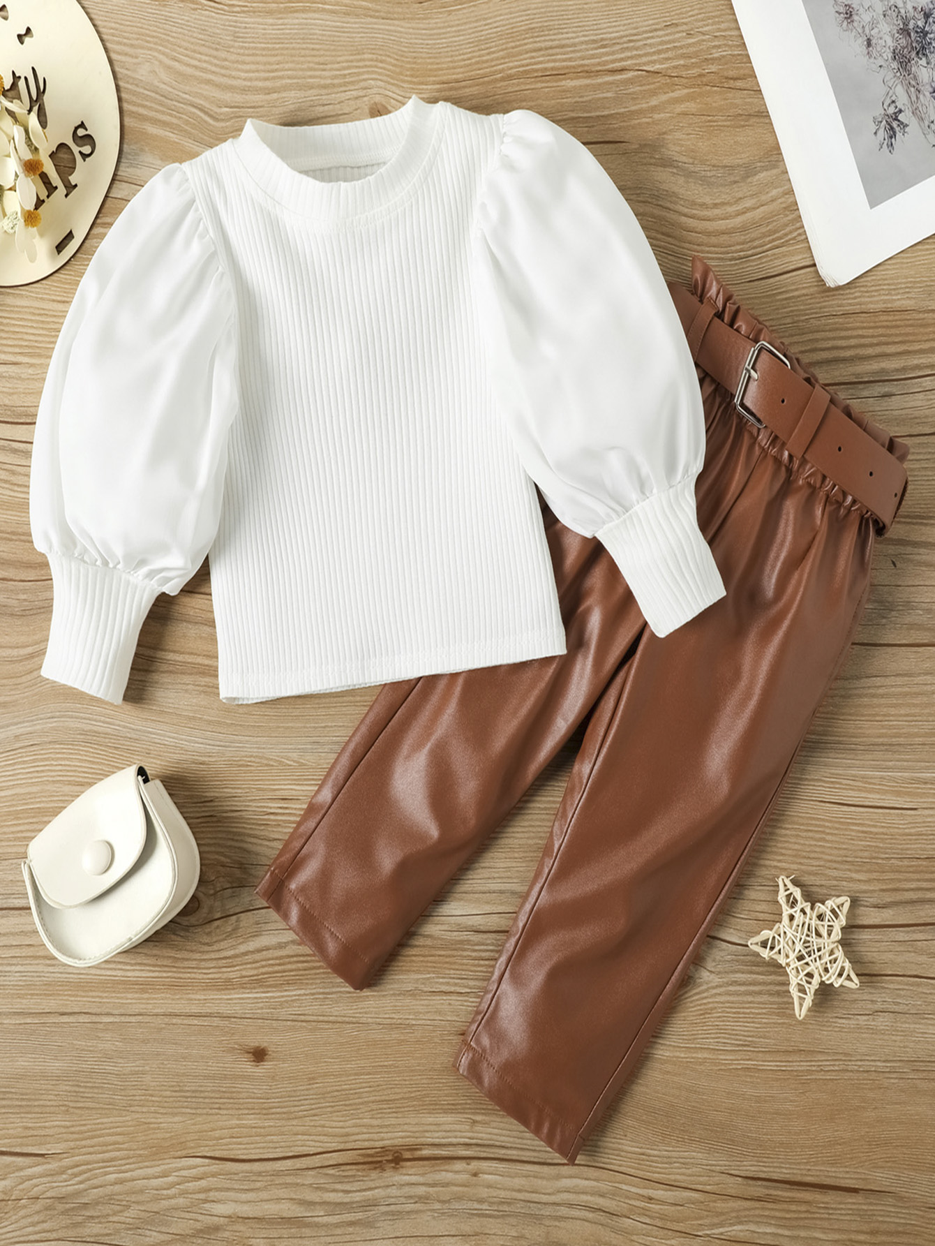 Baby faux 2025 leather pants