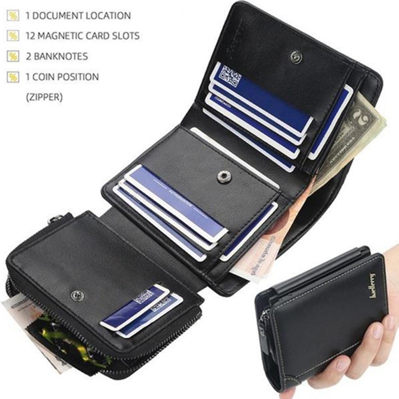 1pc Men's Business Bifold Fashion Leather Wallet Id Card Holder ...