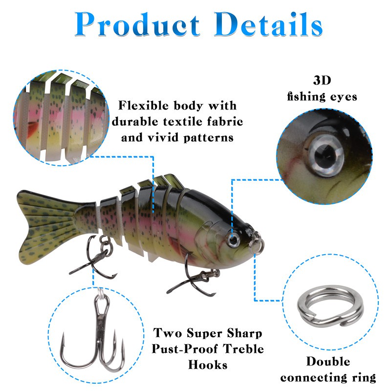 SDJMa 1.9 Fishing Lures Crankbaits, Pre-Rigged Swimbaits with Ultra-Sharp  Hooks, Fishing Hard Baits Swimbaits Boat Topwater Lures for Trout Bass  Perch Fishing 