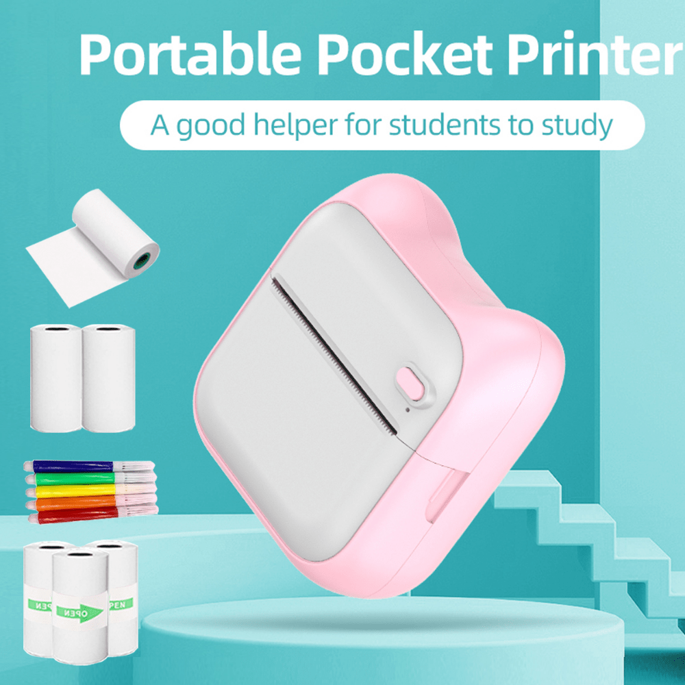 Phomemo Mini Thermal Printer M03AS Notes Printer Inkless Pocket Printer  300dpi, Compatible with 15 53 80mm Sizes Paper, Great for memo flashcards  Stic 通販