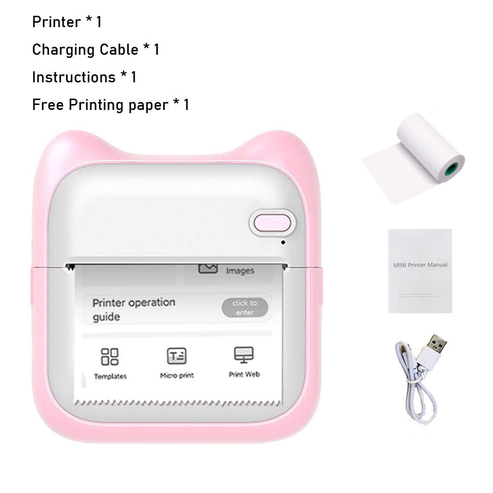 Mini Photo Printer For Iphone/android 1000mah Portable - Temu