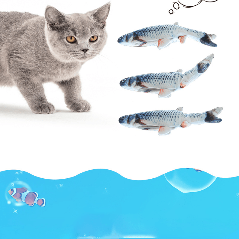30cm USB Electric Charging Simulation Dancing Jumping Moving Fish Cat Toys  - China Pet Products and Pet Accessories price