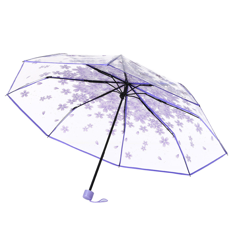 Parapluie pliant portable pluie voiture ouvert transparent dôme de