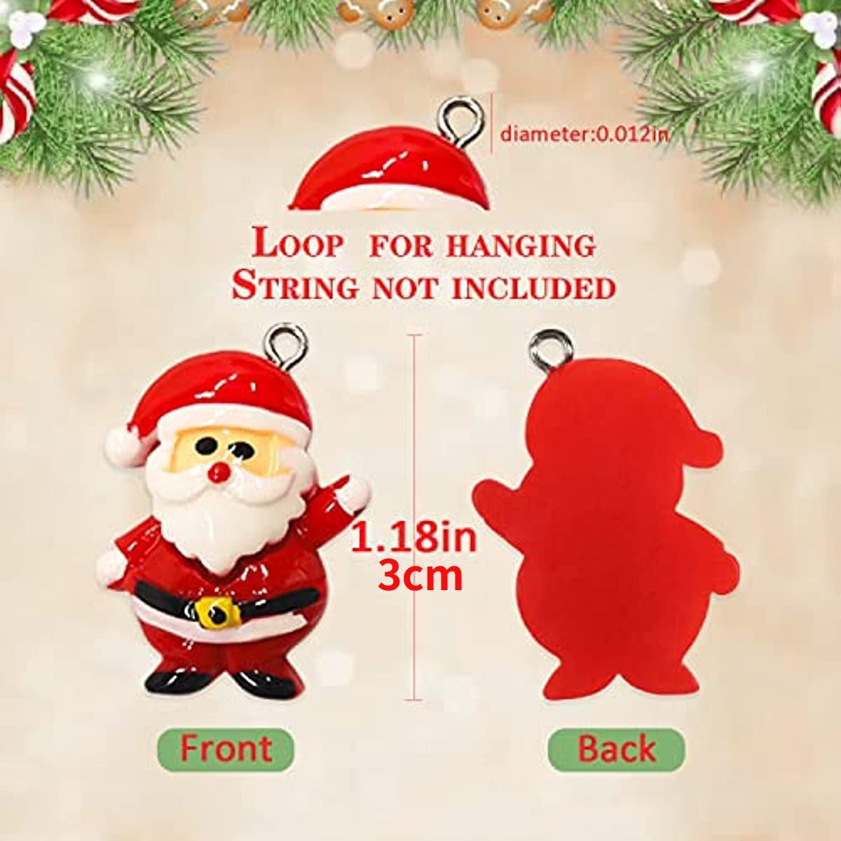 Mini Christmas Ornaments Set Resin Santa Claus And Snowman - Temu