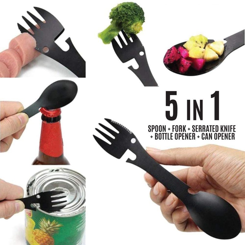 Vaisselle Cuillère Multi Outil Ouvre-boîte Couverts Bouteille Portable  Couverts Multitool Camp Ustensile Fourchette Spork Acier Inoxydable  Pique-Nique - Temu Belgium