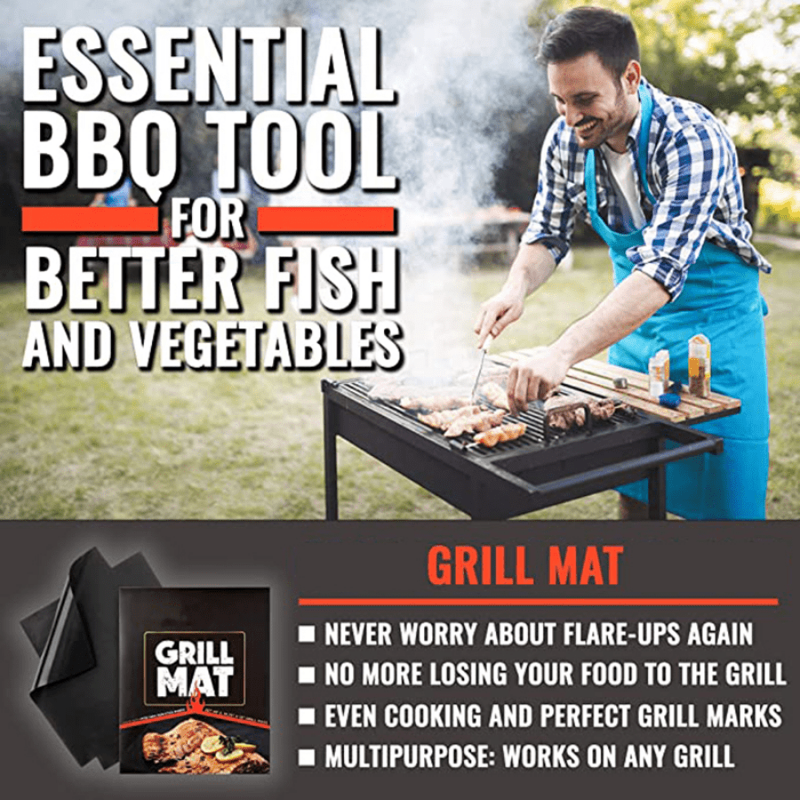 Non-stick Bbq Grill Mat, Barbecue Tools, Cooking Grill Pieces,  Heat-resistant, Easy To Clean Kitchen Bbq Tools - Temu