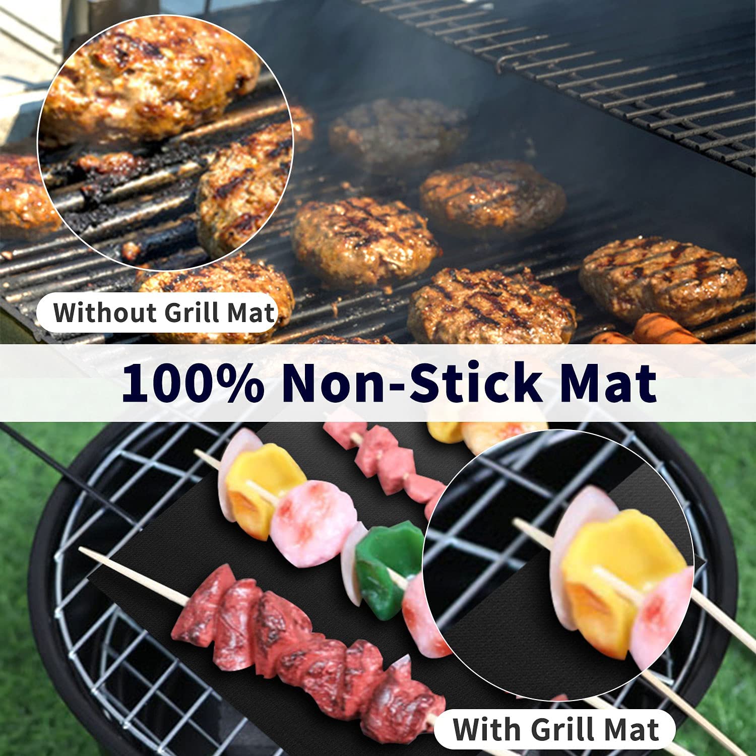 Non-stick Bbq Grill Mat, Barbecue Tools, Cooking Grill Pieces,  Heat-resistant, Easy To Clean Kitchen Bbq Tools - Temu