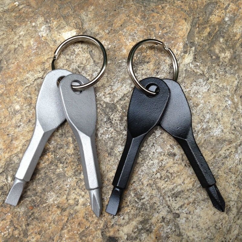2pcs Set Stainless Steel Keychain Pocket Tool Screwdriver Set Edc Outdoor  Multifunction | High-quality & Affordable | Temu