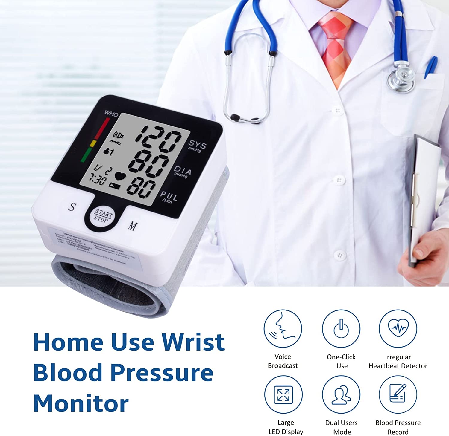 Wrist Electronic Blood Pressure Monitor TK-W201 Rechargeable Manufacturers  and Suppliers - Factory Price - Pray-Med Technology