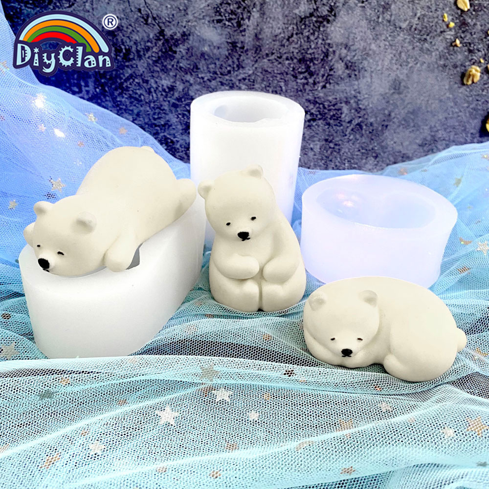 3D silicone mold Polar Bear for soap, candles, chocolate - Inspire Uplift