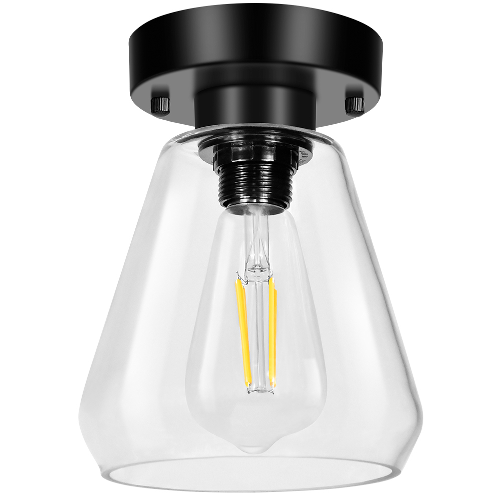 1pc Hallway Light Fixtures Ceiling Mount, Industrial Modern Semi Flush