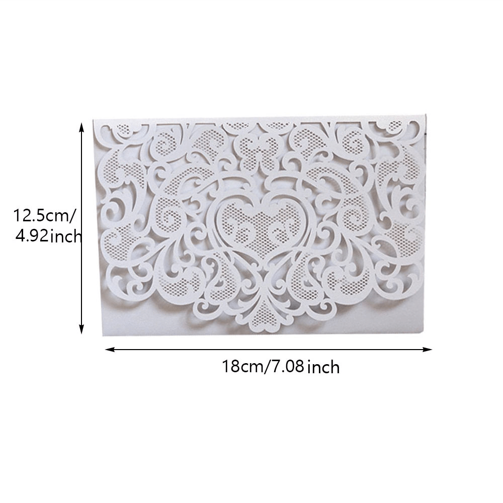 10pcs elegant 3d   invitations     bride groom lace greeting cards for   details 5