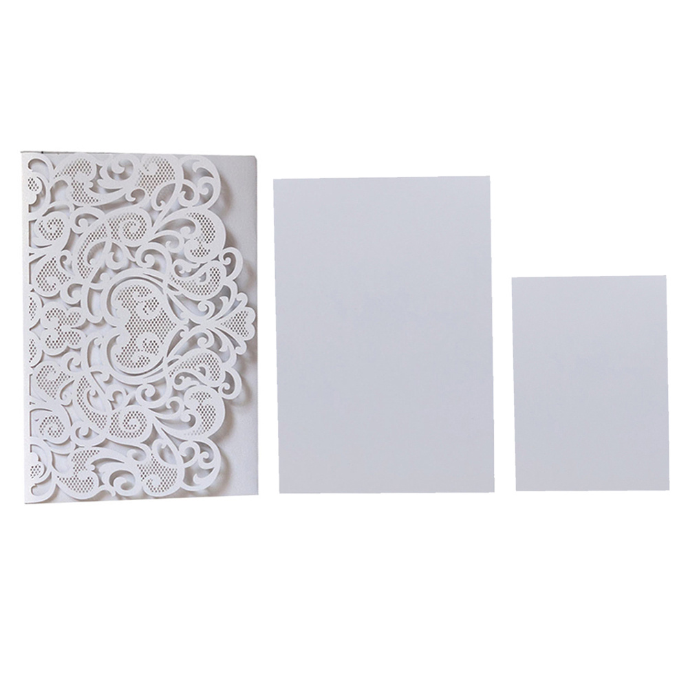 10pcs elegant 3d   invitations     bride groom lace greeting cards for   details 14