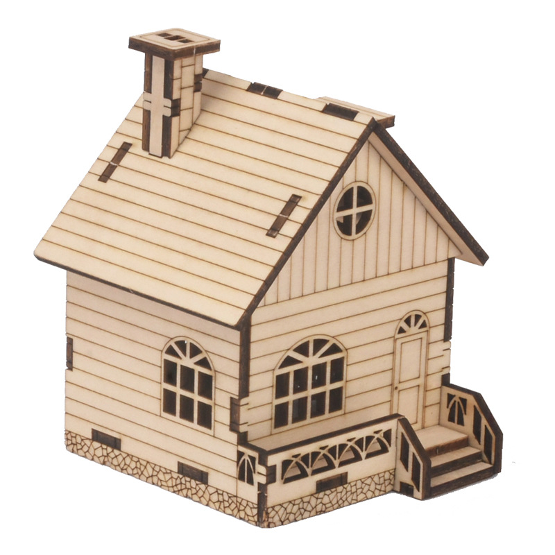 Wooden House Shape Eight tone Box Creative Assembly Hand - Temu
