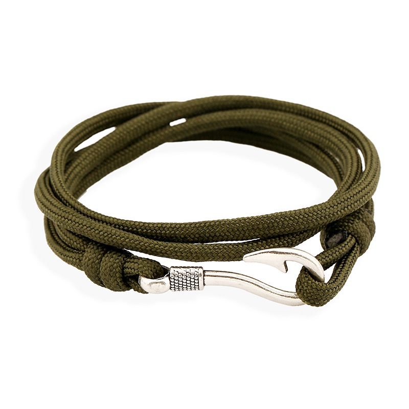 Navy Style Fishhook Bracelet Multicolor Hand Rope Accessory