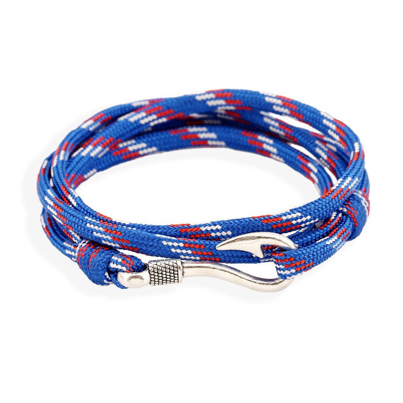 Navy Style Fishhook Bracelet Multicolor Hand Rope Accessory