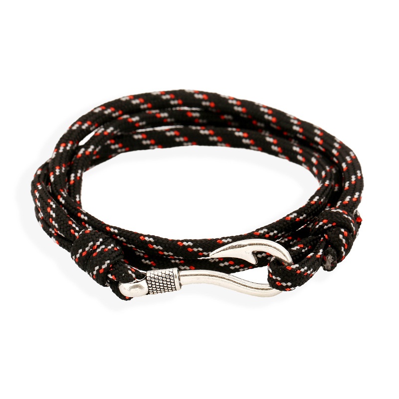 Navy Style Fishhook Bracelet Multicolor Hand Rope Accessory