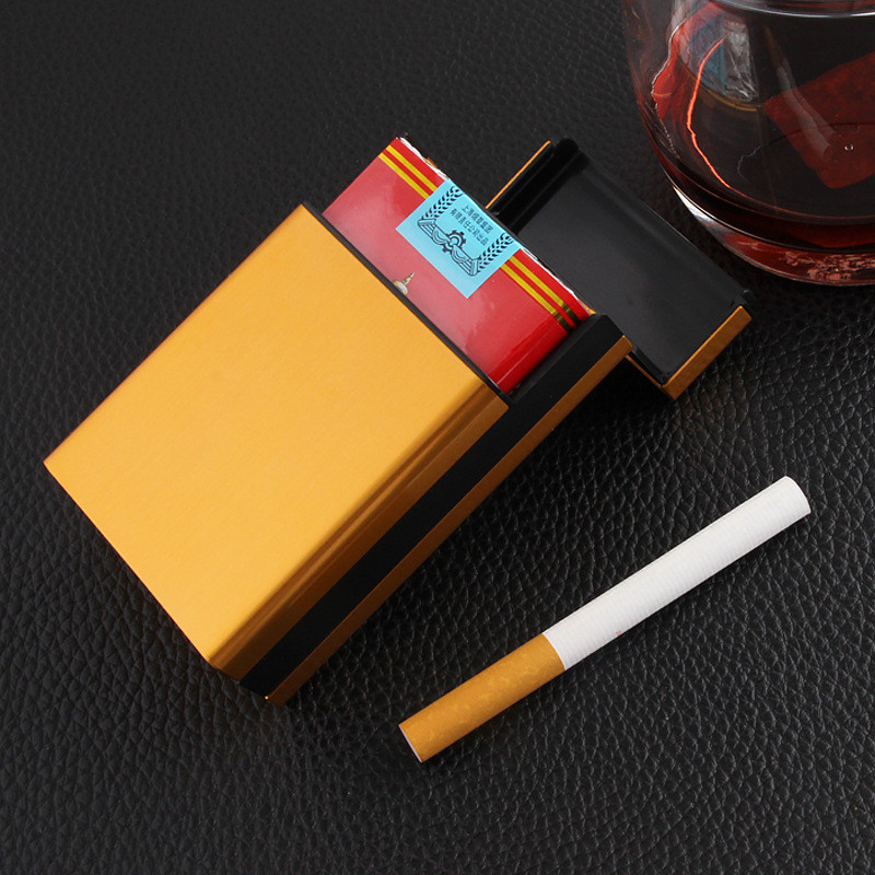 Dream Lifestyle Cigarette Storage Case, Cigarette Storage Box, Metal Cigarette Box Case, Cigarette Box Holder Holds 100mm 20 Cigarette Case Tobacco