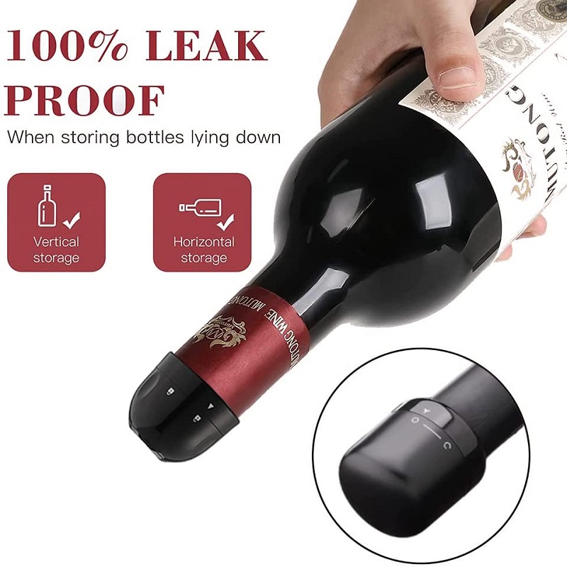 Spill-Proof Stainless Steel Wine Bottle Stopper Bottles Lock Plug
