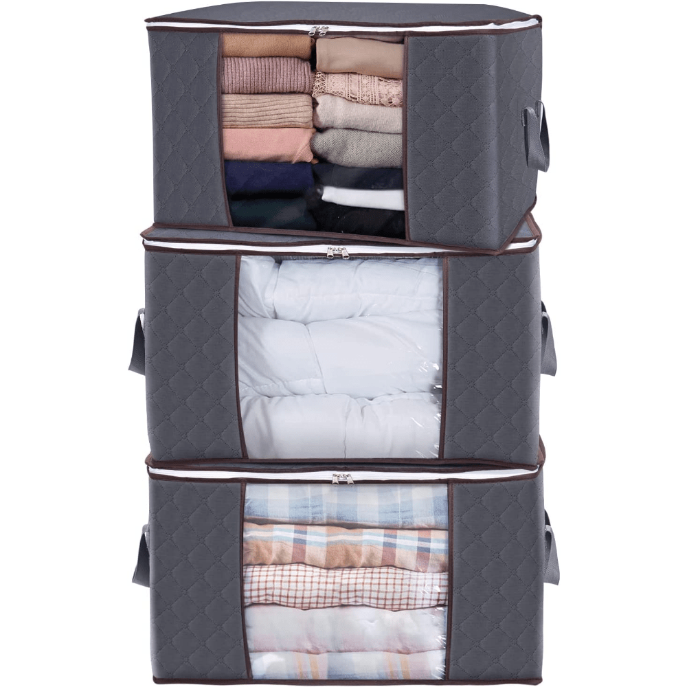 Durable Large Storage Bags With Handles Foldable Closet - Temu