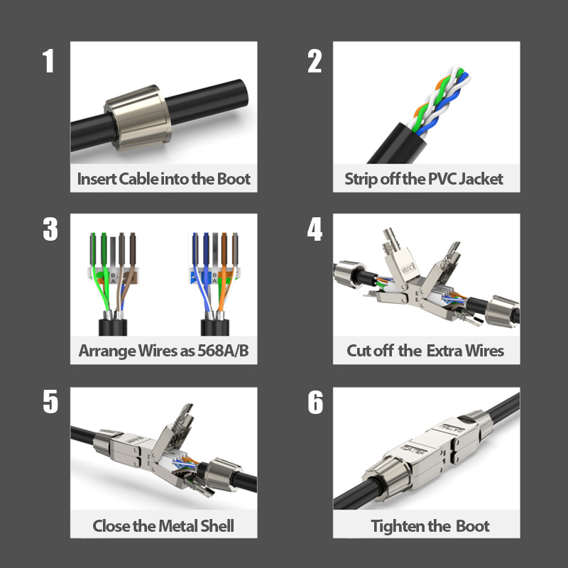 Cat6a Cat7 Cable Extender Junction Adapter Connection Box Temu