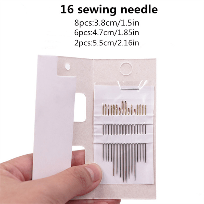 Multi-size Sewing Needle Stainless Steel Golden Embroidery Fabric Cross  Stitch Needles Kit Tools Sewing Handmade Needles Color: 051-6pcs