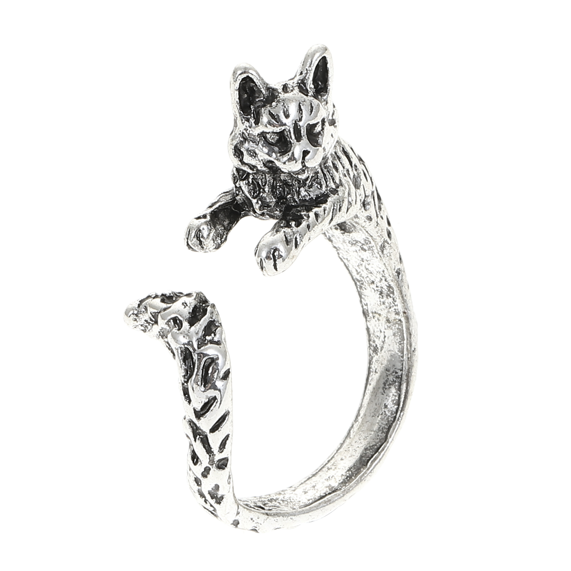 Gothic Jewelry Adjustable Vintage Cat Ring Fashion Animal - Temu