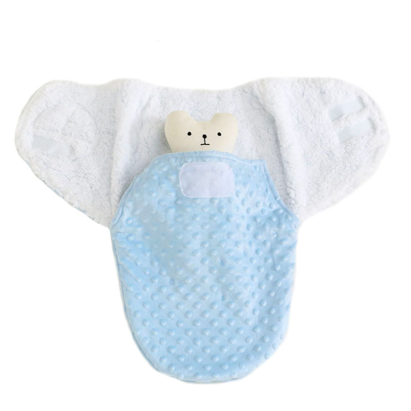 FUNUPUP Manta envolvente para bebé recién nacido de 0 a 3 meses, 2.5 TOG  suave y cálida para bebé, manta de recepción de oso recién nacido (marrón)