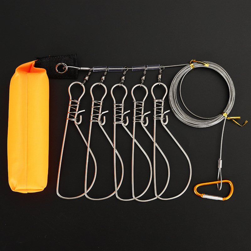 Durable Stainless Steel Fishing Lure Lock With 5 Buckles - 16.40ft
