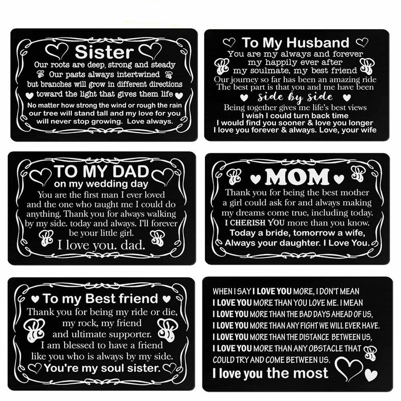 Engraved Wallet Card Insert For Friends Funny Friendship Gift
