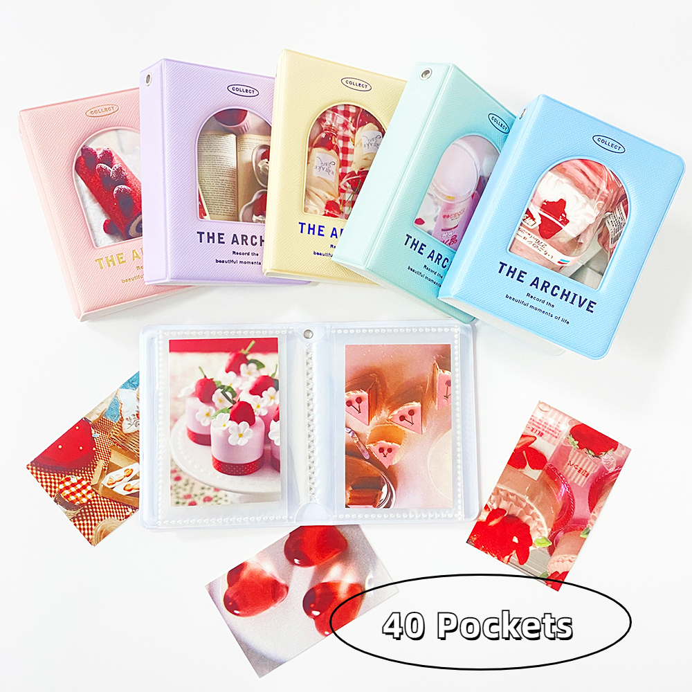 3 pouce Mini Album Photo Album Photocard Kpop 40 Pochettes Cœur d