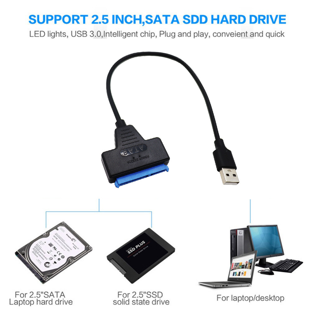 Usb 3.0 2.0 Sata 3 Cable Sata To Usb 3.0 Adapter Up To 6 - Temu Czech  Republic