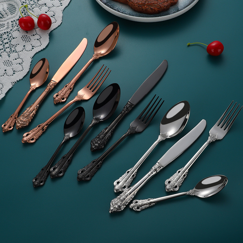 Western Stainless Steel Cutlery Set Creative Retro Steak Knife