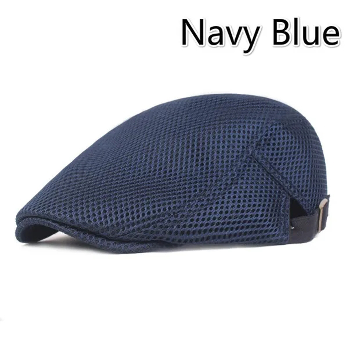 1pc 8 colors men cabbie flat cap breathable mesh summer hat adjustable newsboy beret ivy cap ideal choice for gifts