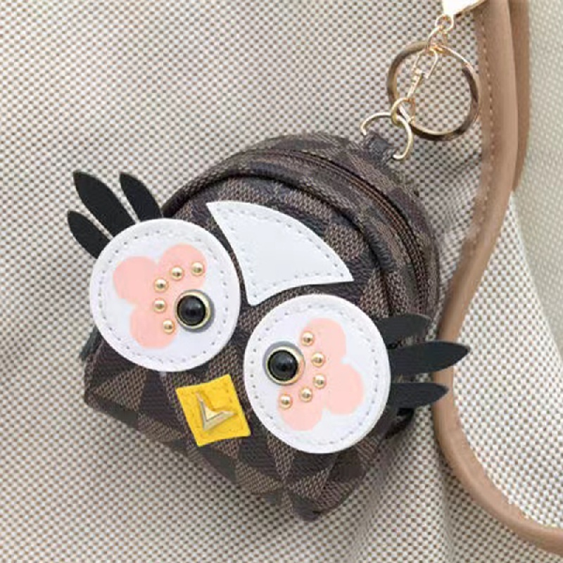 1pc Cartoon Mini Owl Coin Purse Leather Cute Girly Heart Car
