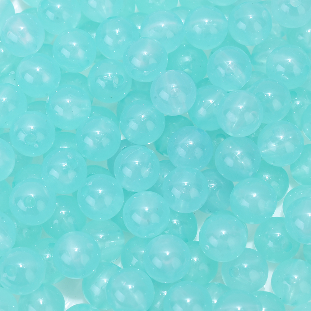  100Pcs Luminous Glass Beads 8mm Round Beads Glow