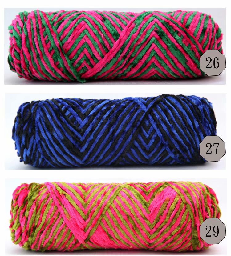 Segment Dyed Chenille Yarn Crocheting Knitting Diy Scarfs - Temu