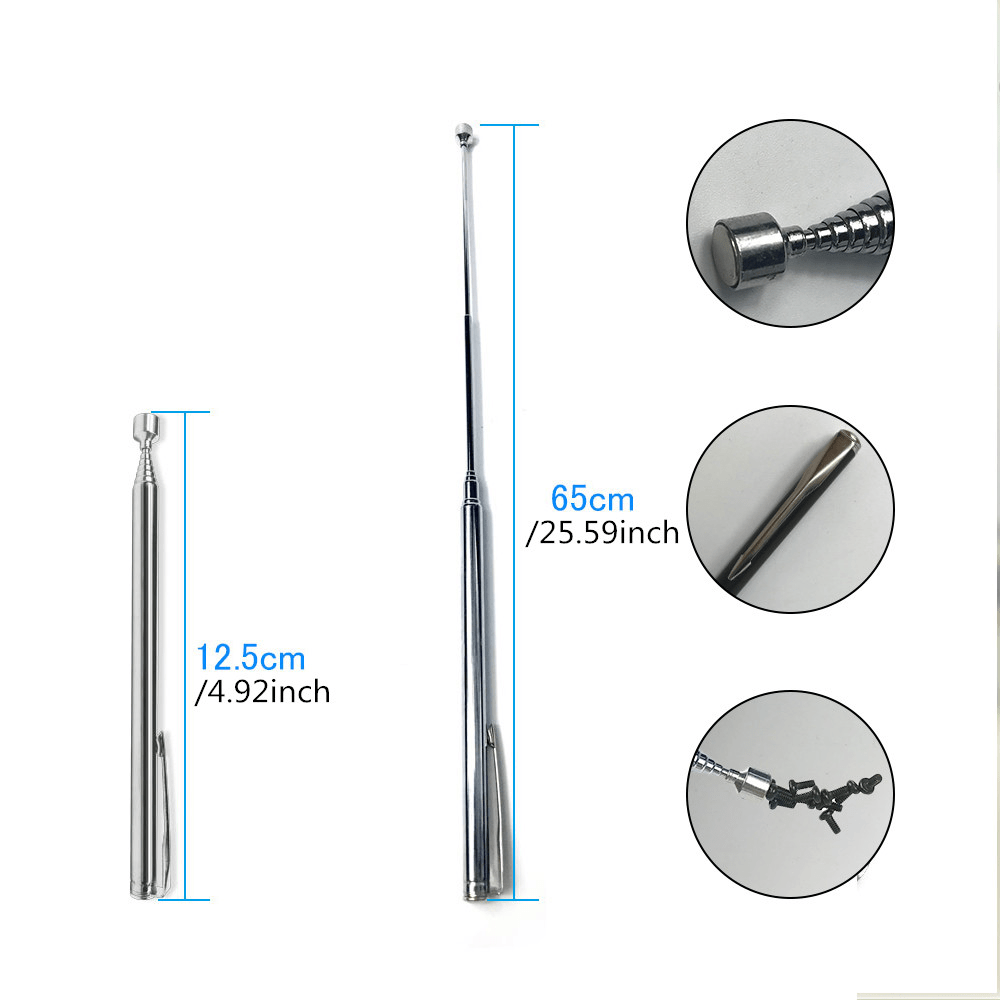 Mini stylo à aimant magnétique télescopique Portable capacité d'outil  pratique pour ramasser le bâton de tige de ramassage extensible de boulon