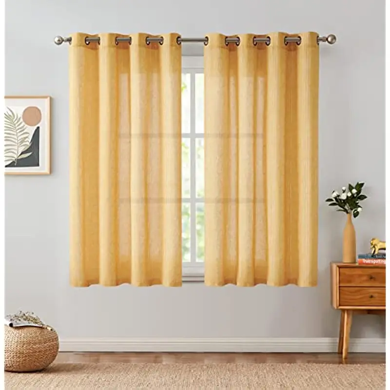 Beautiful Printed Polyester Linen Curtains Add Style Home Temu