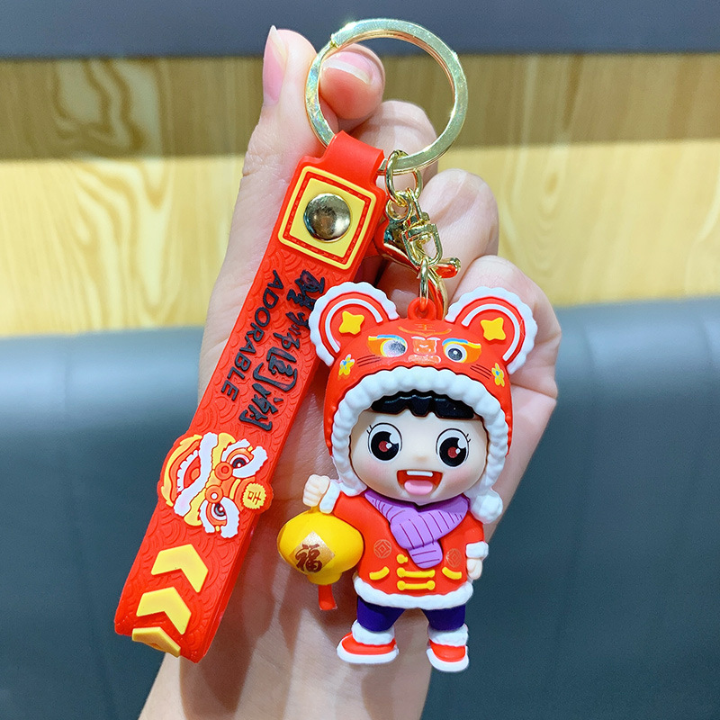 Cute Cartoon Doll Keychain - Adorable Bag Charm And Car Key Ring Accessory  - Temu Austria