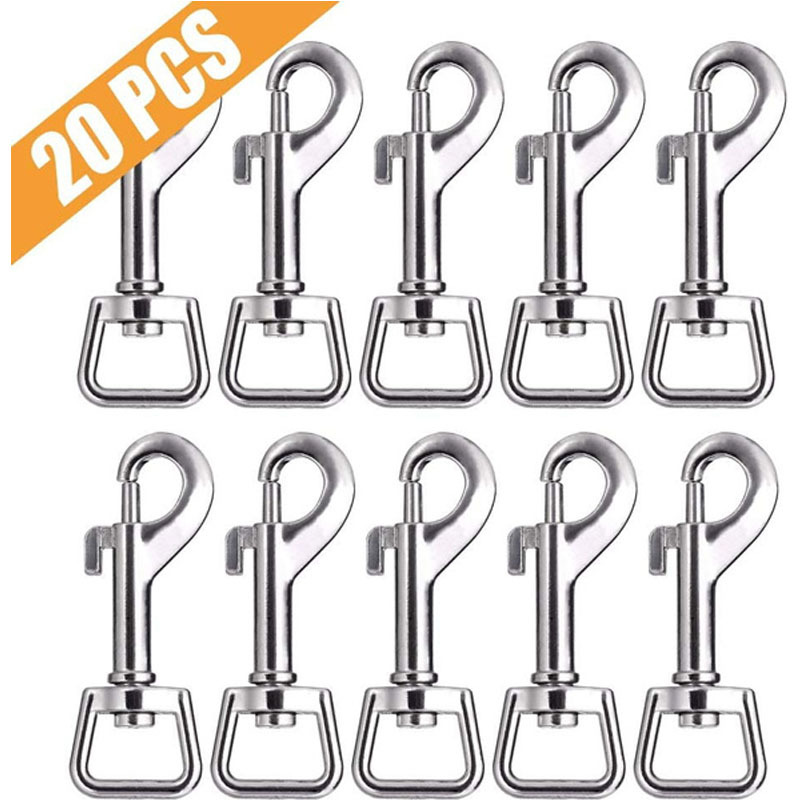 25 Small Metal Spring Clips Free Shipping 1 1/4 Inch J Hook Clasp